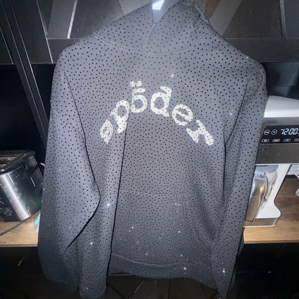 Spyder Black Hoodie with Rhinestone Accents